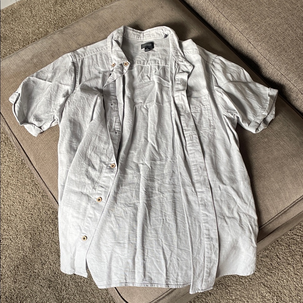 Buffalo David Bitton Light Gray Casual Shirt